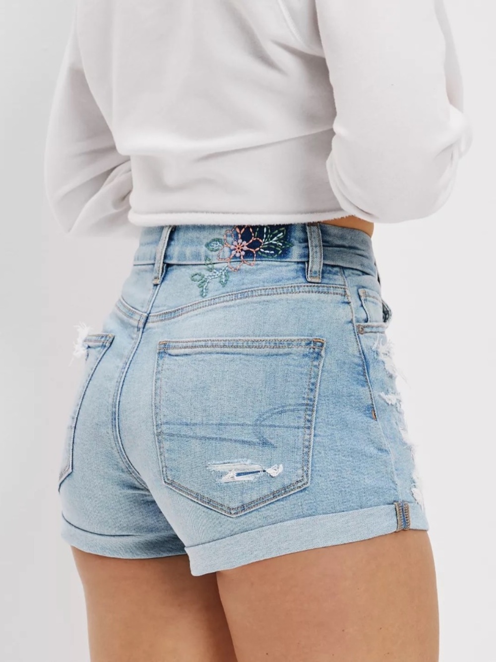 American Eagle Distressed Mom Shorts